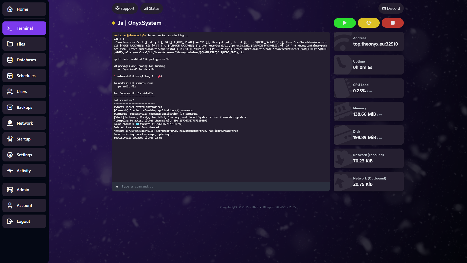 Control Panel Preview